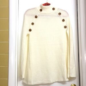 Soft knit turtleneck sweater tunic